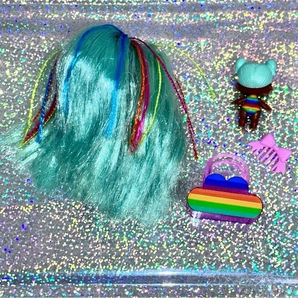 L.O.L. SURPRISE! Rare Hairgoals Rainbow Raver Big/Lil Sis Dolls Outfit Bag